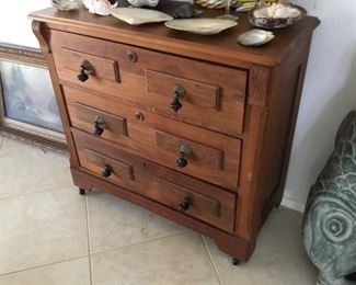 early Victorian walnut dresser all original – gorgeous – $165