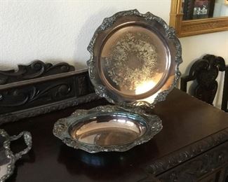 silver plate serving pieces – $18 each