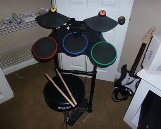 Guitar Hero Drum set & Guitar