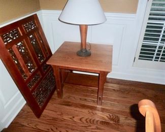 Cherry window, Amish lamp table