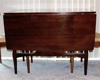 Mid-Century Drop Leaf Table with (2) Chairs