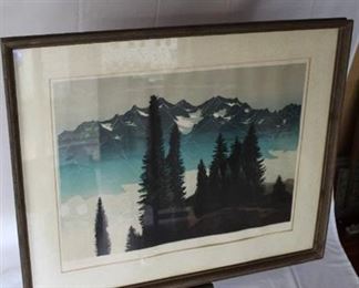 Elton Bennett Serigraph (silkscreen) "Fog In The Valley" - signed