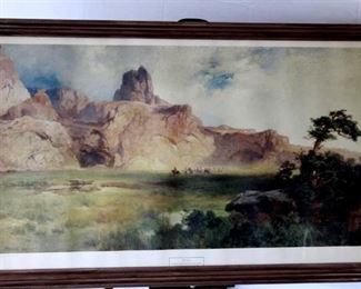 Thomas Moran print "Seeking New Hunting Grounds" Lithograph Print