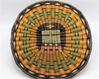 Native American Basketry Wicker Plaque