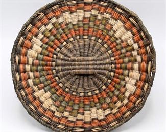 Native American Basketry Wicker Plaque