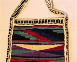 Woven Bag - blue, purple, teal