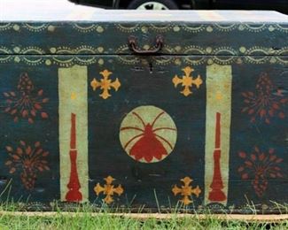 Antique Handpainted Trunk/Chest Circa 1900's