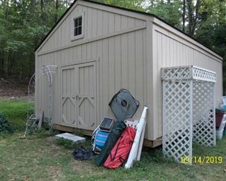 Almost new 16 x 20 building with loft .