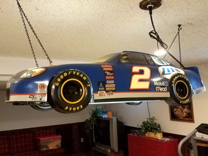 Vintage Rusty Wallace Car pool table Light