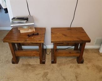 Pair of wood stools/mini tables