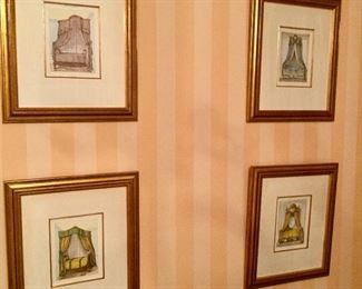 Beautiful framed French prints