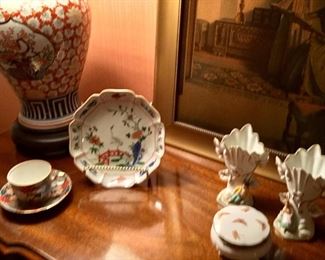 Collection of porcelain from around the world.