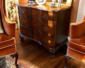 Chippendale mahogany block from chest of drawers by Kimbell.