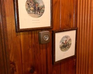 Vintage fox hunt prints 