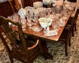 Large collection of American Fostoria glassware.  