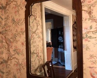 Chippendale style mahogany mirror 