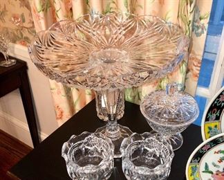 Shannon crystal centerpiece compote.  