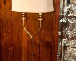 Brass adjustable light floor lamp