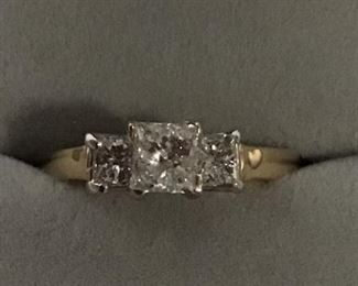Estate diamond engagement ring with love-knot 