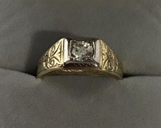 diamond and gold ring with appraisal. 
