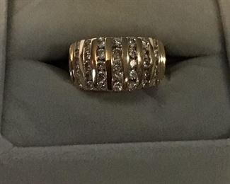 Vintage diamond band with appraisal 