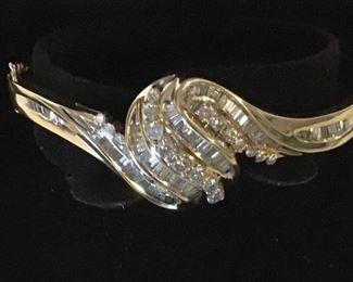 Diamond and gold bracelet with appraisal 