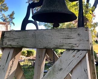 Close up of school or church bell. The  OS Bell OO 2 and on the reserve is the yoke. 