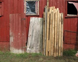 barn doors and 2x4s