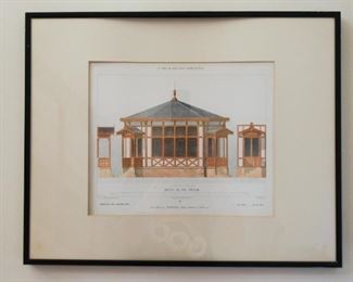 Framed Architecture Elevation Prints, France / French - Le Moniteur des Architectes