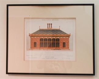 Framed Architecture Elevation Prints, France / French - Le Moniteur des Architectes