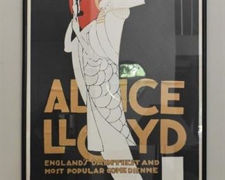 Alice Lloyd Advertising Poster - Alfonso Iannelli, Orpheum Theatre, Framed
