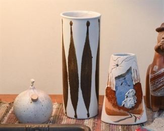 Pottery - the center vase is SOLD