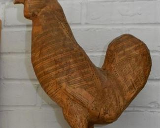 Paper Mache Chicken Sculpture