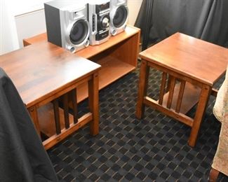 Mission Style End Tables (Pair)