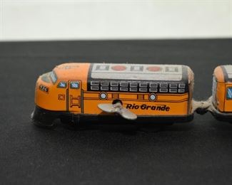 Vintage Tin Wind-Up Train Toy (Rio Grande)