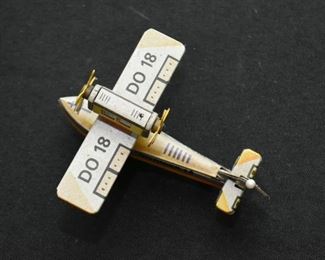Tin Airplane Miniature Toy