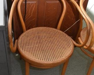 Vintage Bentwood / Cane Seat Chairs (Set of 3)