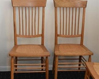 Wooden Spindle Back Chairs with Cane Seats (there are 5 of these available)