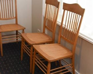 Wooden Spindle Back Chairs with Cane Seats (there are 5 of these available)