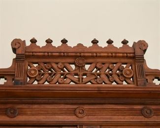 Antique Victorian / Eastlake Roll-Top Secretary with Display Hutch