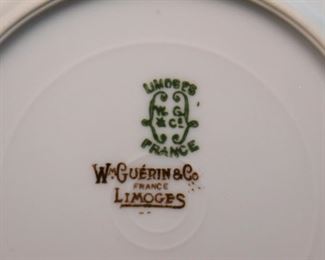 Limoges White with Gold Rim China Set (Wm Guerin & Co, France)