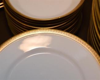 Limoges White with Gold Rim China Set (Wm Guerin & Co, France)