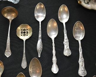 Sterling Silver Souvenir Spoons and Utensils