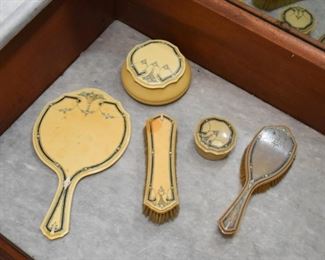 Vintage Celluloid Vanity Set