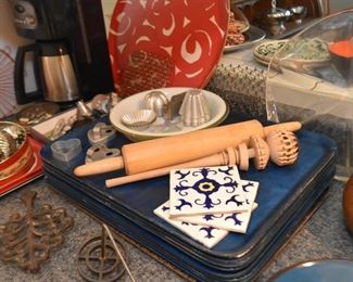 Serving / Snack Trays, Wooden Utensils, Tiles, Molds, Etc.