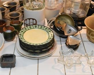Plates, Candle Holders, Ceramics, Etc.