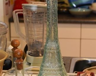 Glass Eiffel Tower Bottle