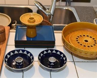 Pottery Candle Holders & Bowls, Appetizer Trays