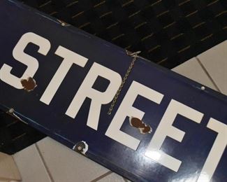 Double Sided Enamel Noyes Street Sign by Veribrite Signs, Chicago