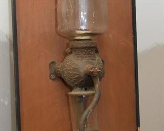 Antique Coffee Grinder - Upcycled into a Light Fixture